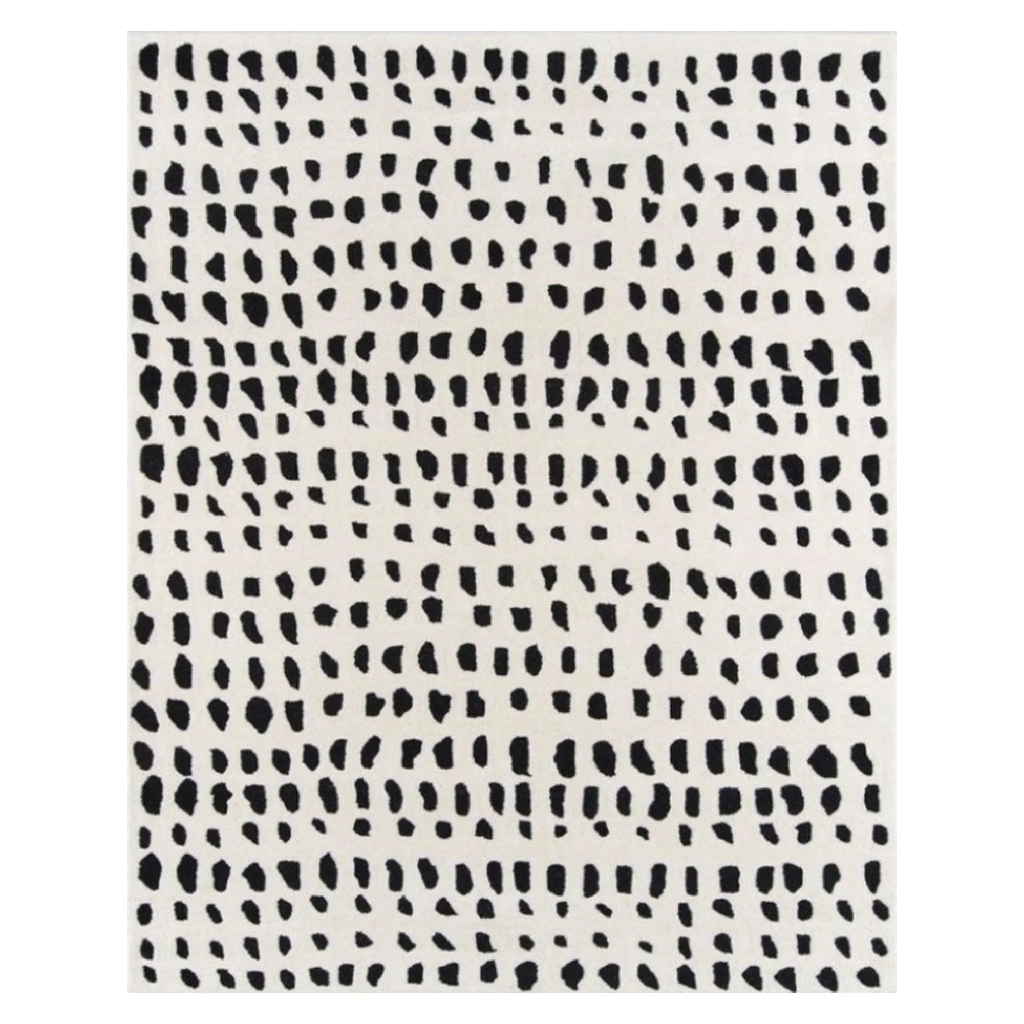 Black & White Hand Tufted Carpet Rug for Living Spaces | F-HT-009 - Farookht