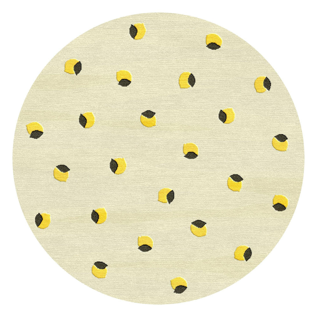 8a5a1e-8b.myshopify.com Round Ivory Spot Wool Silk Rug for Living Spaces | F-HT-019