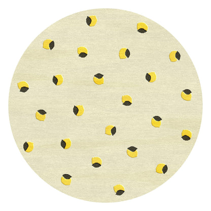8a5a1e-8b.myshopify.com Round Ivory Spot Wool Silk Rug for Living Spaces | F-HT-019