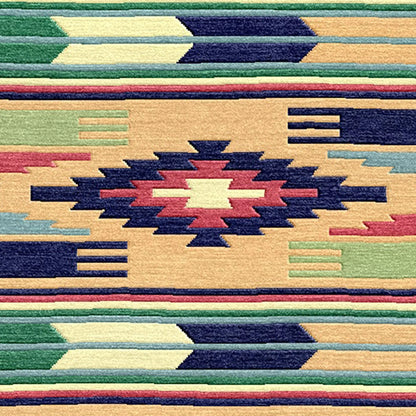 8a5a1e-8b.myshopify.com Multicolor Aztec Geometric Wool Rug for Living Spaces | F-HT-032