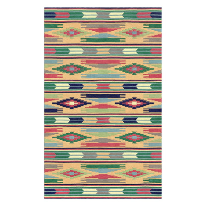 8a5a1e-8b.myshopify.com Multicolor Aztec Geometric Wool Rug for Living Spaces | F-HT-032