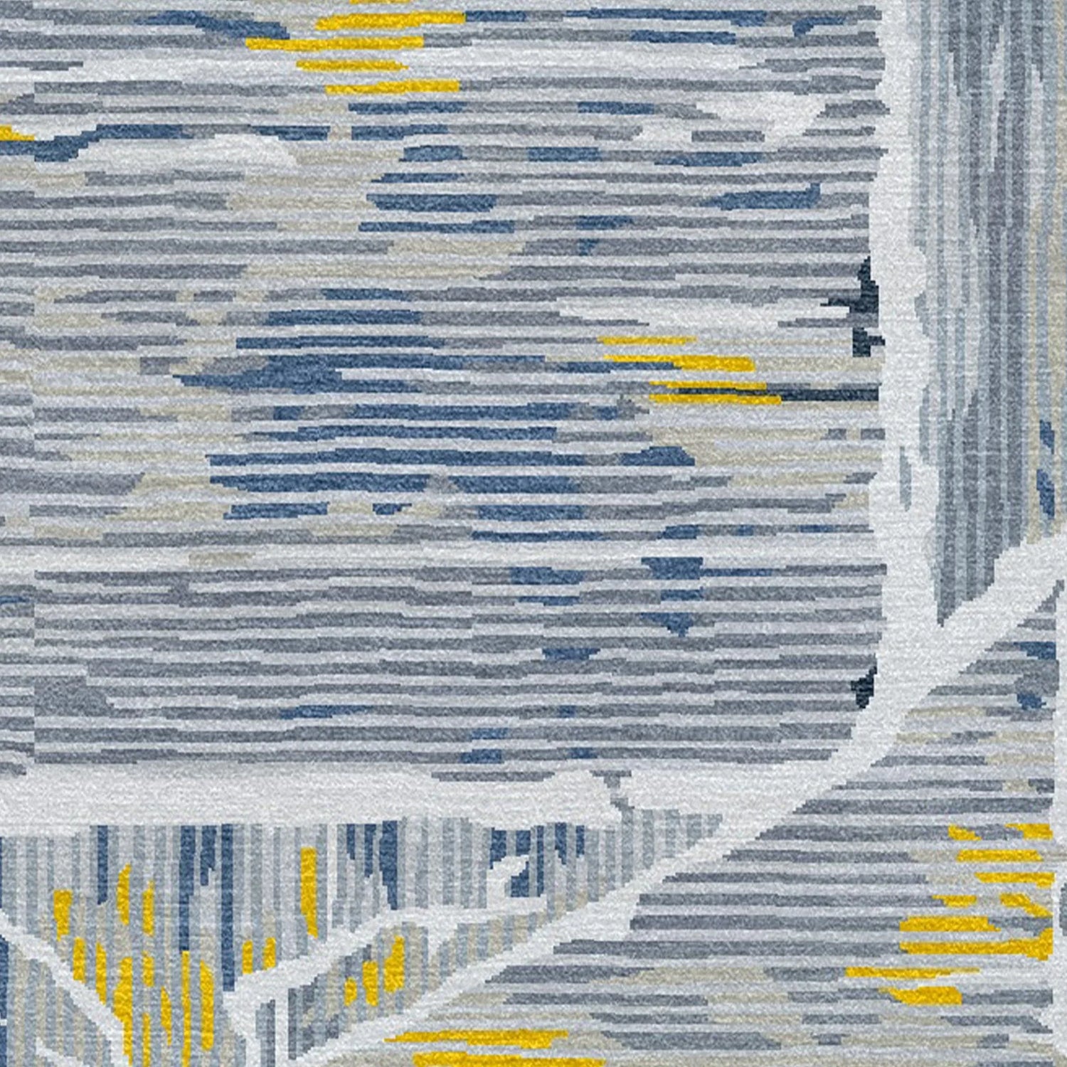 8a5a1e-8b.myshopify.com Abstract Blue Gold Wool Hand Tufted Carpet Rug for Living Spaces | F-HT-023