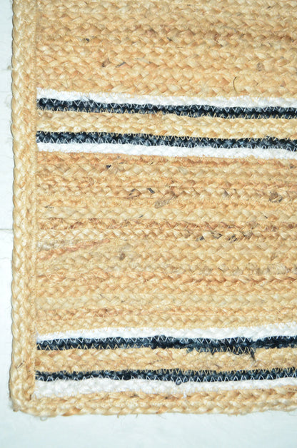 Handmade Jute Rug | Handmade Braided Jute Rug - FAROOKHT F-JU-003