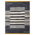 Striped patterned rug with geometric design on a white background, featuring the brand &