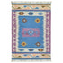 Blue Purple Handwoven Wool Kilim Rug