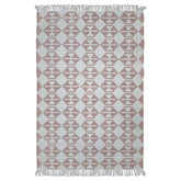 Handwoven Pink Geometric Rug