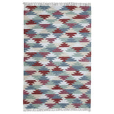 Pastel Chevron Handwoven Kilim Rug