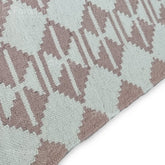 Handwoven Pink Geometric Rug