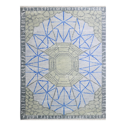 Hand Knotted Oushak Carpet and Rugs 023