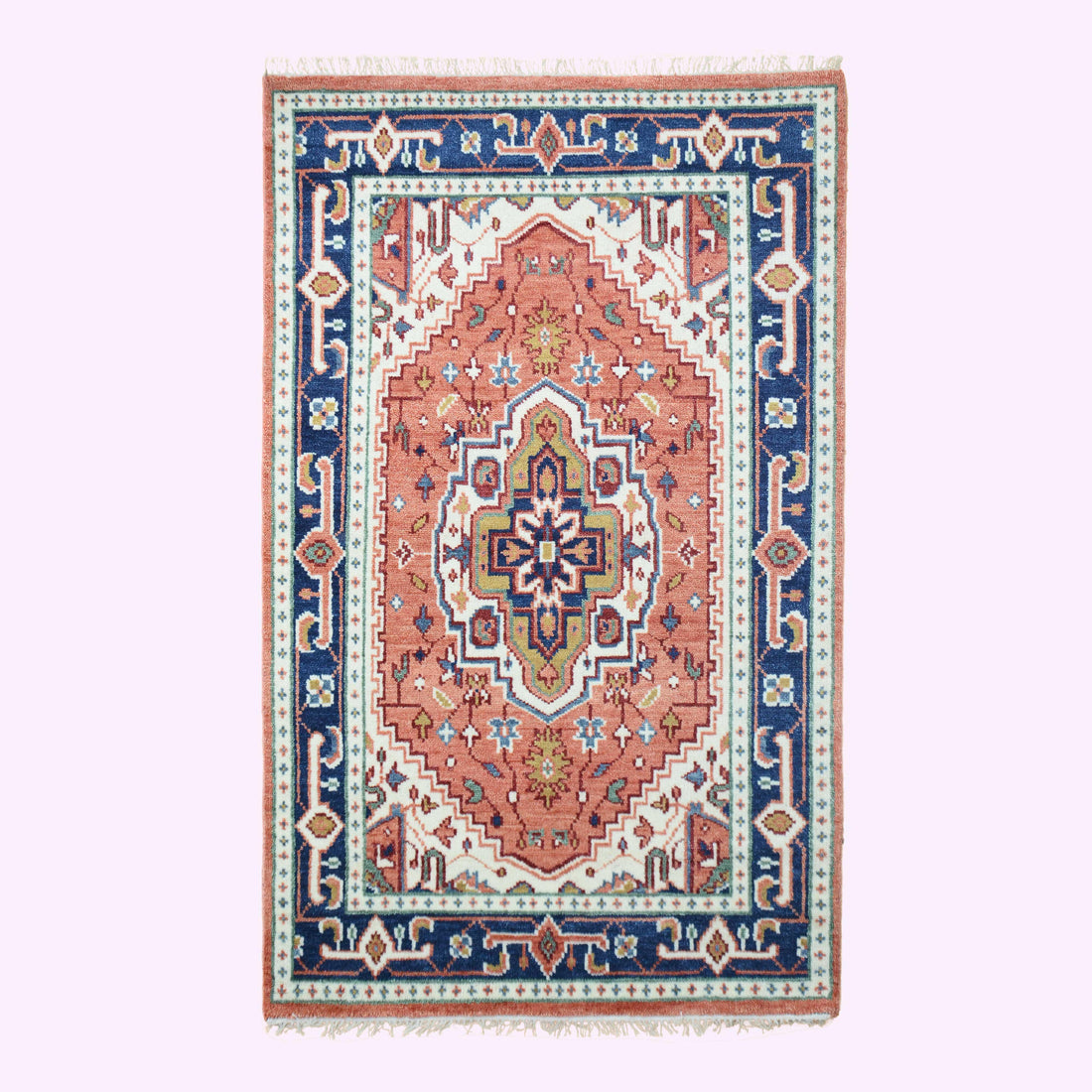 Hand-Knotted Oushak Wool Rugs F-HKOU-007