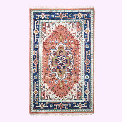 Hand-Knotted Oushak Wool Rugs F-HKOU-007