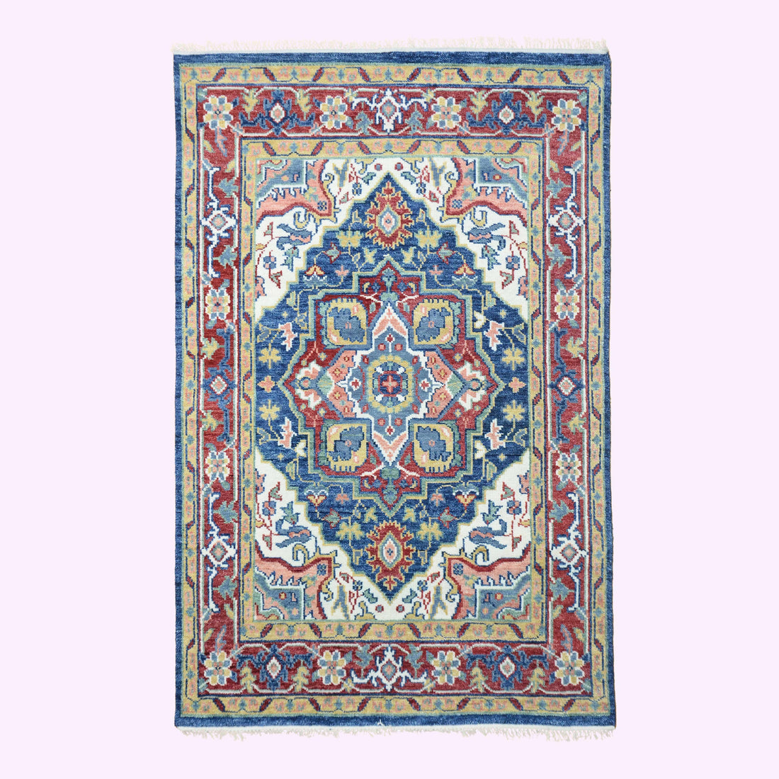 Hand Knotted Oushak Carpet and Rugs F-HKOU-010