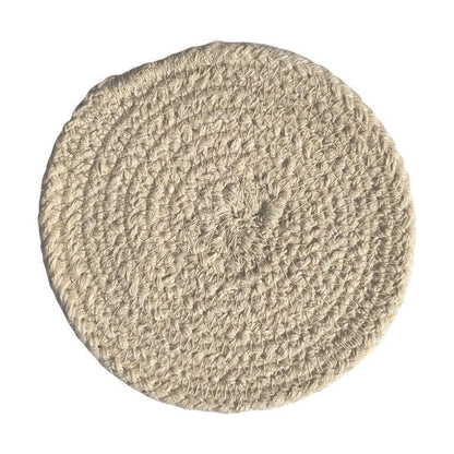 8a5a1e-8b.myshopify.com Water Hyacinth Placemats Set of 6 Jute Table Mats Farmhouse Boho Style 6x6 Inch | FPMG003
