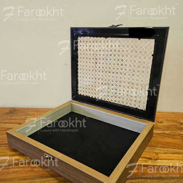 Handwoven Rattan Storage Box – Natural Organizer for Home &amp; Office