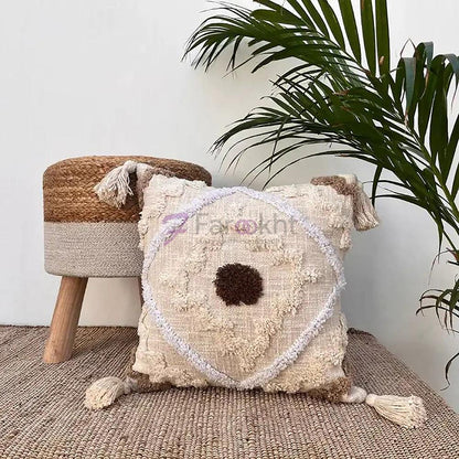 8a5a1e-8b.myshopify.com Handmade Cotton Tufted Cushion-Decorative Pillow For Sofa, Bed Or Lounge 16x16 inch | FCU0010