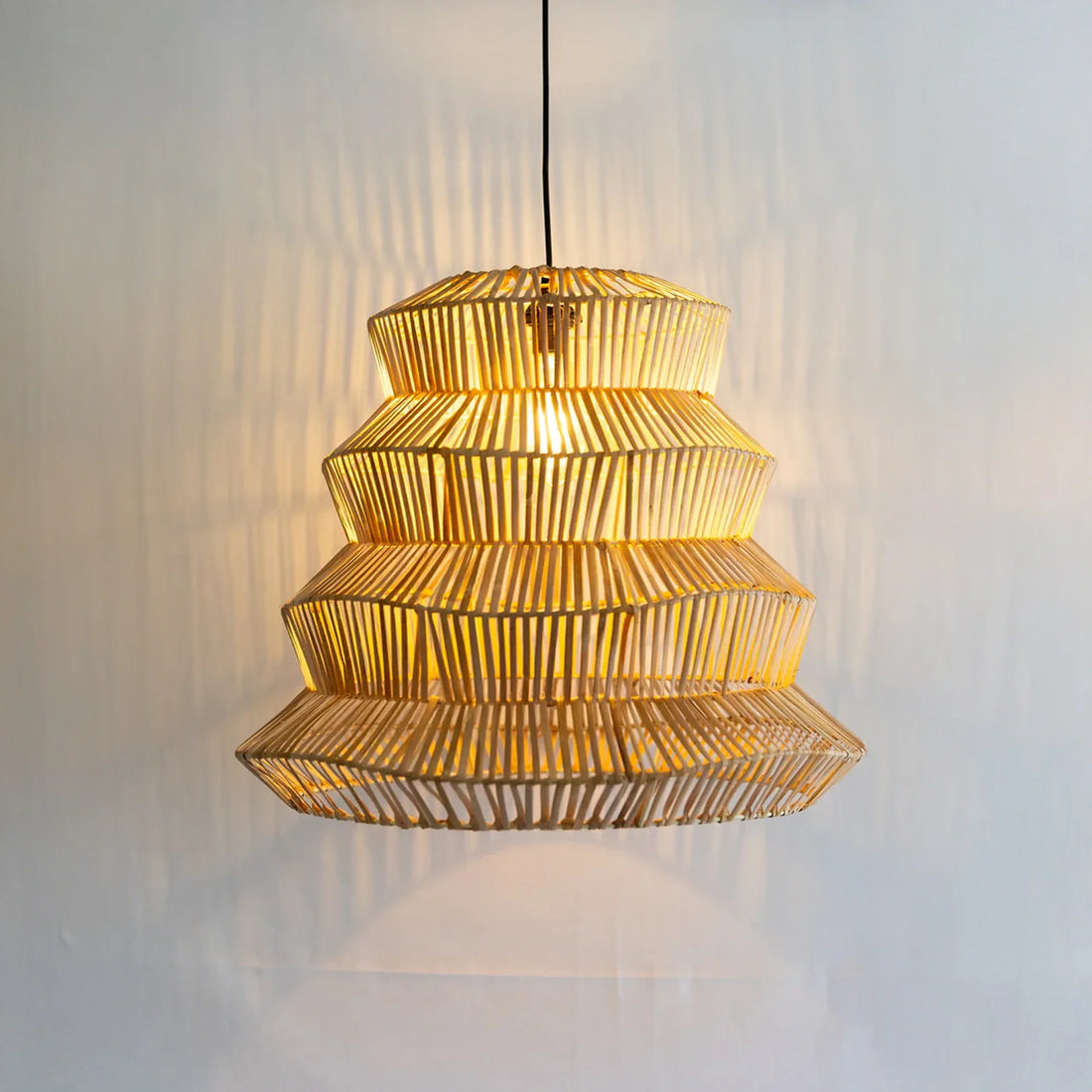 Handcrafted Zig Zag Lampshade – Modern Geometric Lighting for Table or Pendant Fixtures