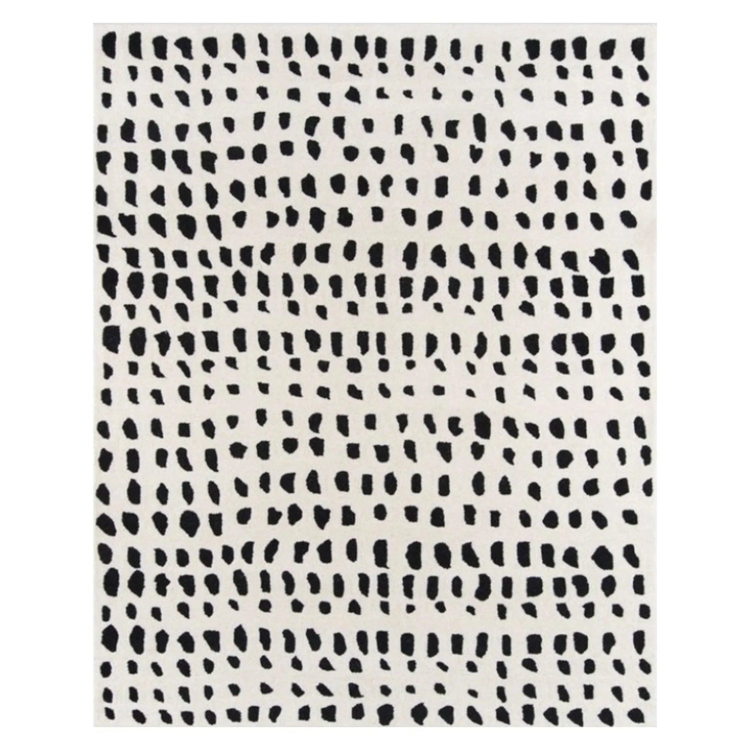 Black &amp; White Hand Tufted Carpet Rug for Living Spaces | F-HT-009 - Farookht