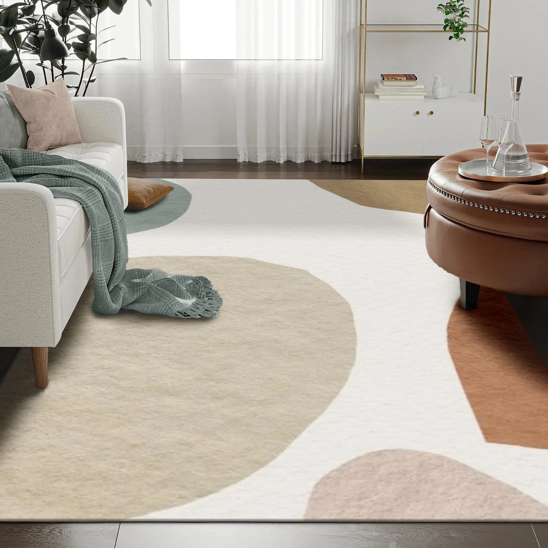 Multi-Tone Abstract Wool Hand Tufted Carpet Rug for Living Spaces | F-HT-010 - Farookht