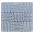 Navy Blue and White Hand Tufted | F-HT-016 - Farookht