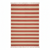 Premium handwoven wool blend with a soft, durable flatweave.