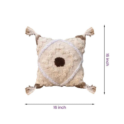 8a5a1e-8b.myshopify.com Handmade Cotton Tufted Cushion-Decorative Pillow For Sofa, Bed Or Lounge 16x16 inch | FCU0010